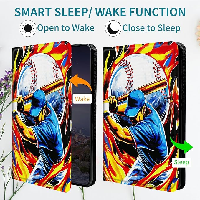 Case for Samsung Galaxy Tab S11 Ultra 2025 14.6" SM-X930/X936, 360 Degree Rotating Stand with Multi-Angle Vertical & Horizontal Viewing Shockproof Shell for Women Men, Baseball Man