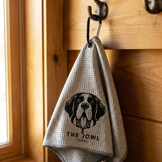 Dog Drool Towel for Large Dogs – Absorbent Microfiber Drool Catcher, Collar & Leash Attachment, Convenient Alternative to Drool Bibs (3 Pack)