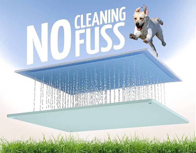 Dog Pee Pad Holder Tray Fits for 30” x 23” Pee Pads - 1 Pack - Turquoise | Corner Lock Holes, Raised Edges, Non-Spill, Easy to Clean Silicone Dog Potty Tray Holder, For Indoor Floor Protection