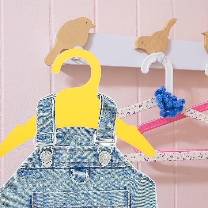 Alasum 10pcs Pet Clothing Hanger Plastic Yellow Large for Hanging Garments | Smooth Lightweight Build, Not Easy to Deform, Practical Organizer for Outdoor Use, Supports Pet Apparel Storage and Display