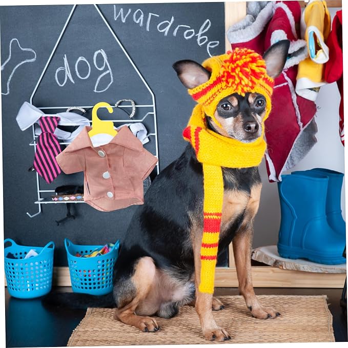VICASKY 10pcs Pet Garment Hangers for Puppies Kittens Durable Clothing Hanger Lightweight Portable Dog Apparel Organizer for Pets Easy to Use