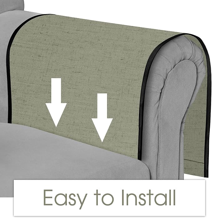 Joywell Armrest Organizer Remote Holder for Recliner Armchair Caddy Couch Sofa Arm Chair Caddie with 6 Pocket Storage for Magazine, iPad, Phone,Sage Green