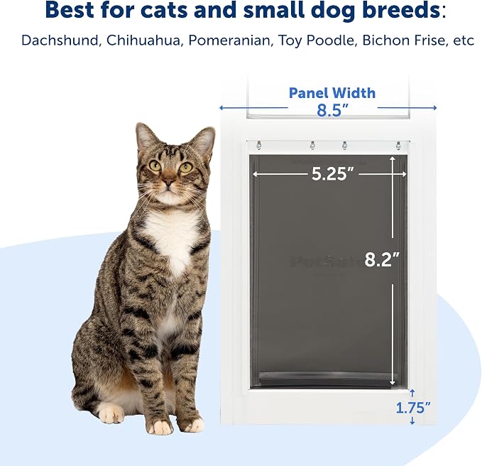 PetSafe Sliding Glass Pet Door, 1 Piece, Small Dogs to 15 lb, White