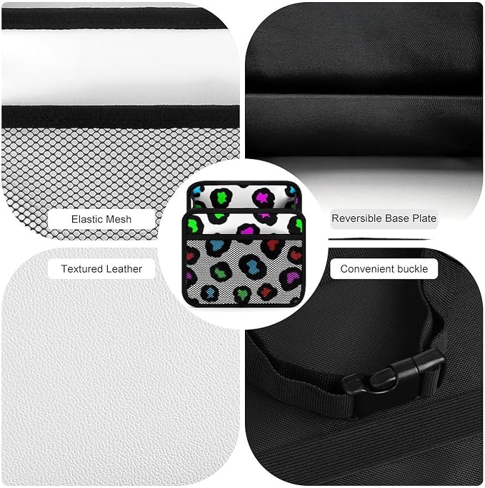Car Backseat Organizer Hanging Seat Back Accessories with Pocket, Wild | Animal Colorful Cheetah Leopard, Auto Storage Organizer with Adjustable Buckle, Universal Fit Front Back Headrest