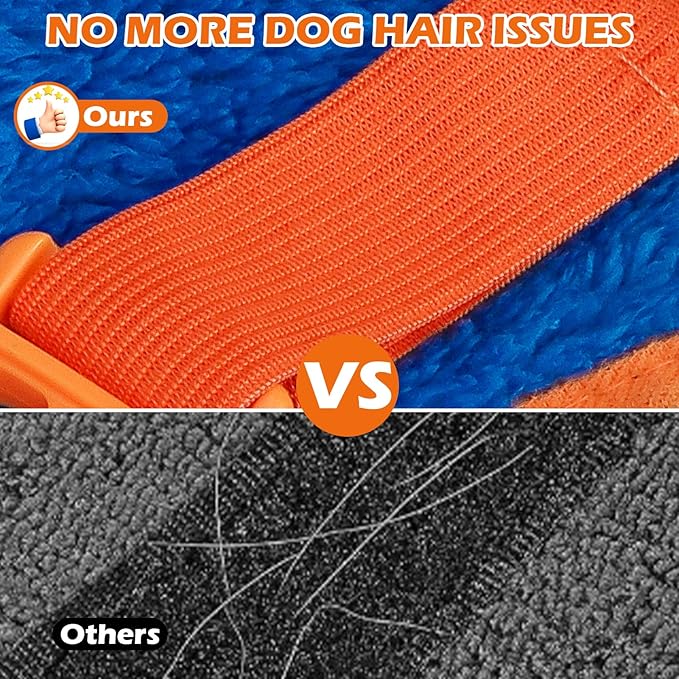 EXPAWLORER Soft Dog Bathrobe with Hood, Super Absorbent & Quick-Drying Dog Towels, Cozy Drying Coat for After Bath,Swimming, Blue L