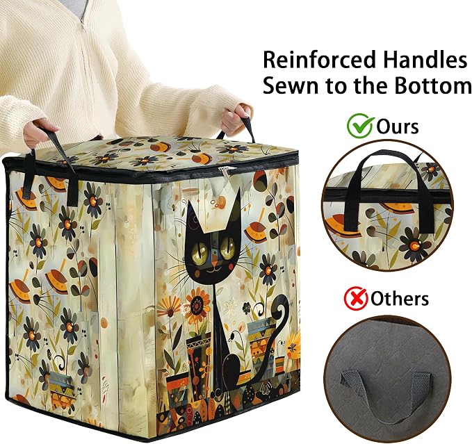 2pcs blanket storage bag for under bed,dorm bedding organizers 95L | king comforter sheet quilt duvet sweater pillow clothes storage for closet,moving essentials containers with portable handles