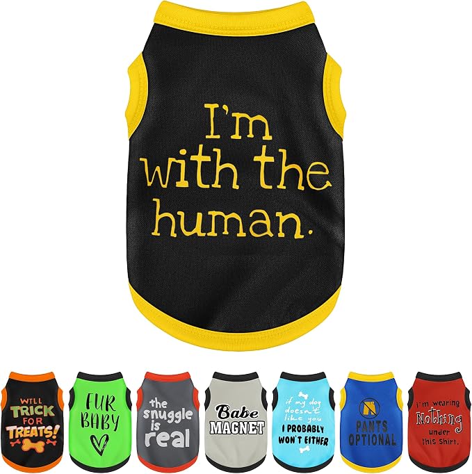 Elevate Your Pet's Seasonal Style with Playful Panache: with Adorable Beautifully Printed Dog Shirts Featuring Hilarious Printed Patterns for Airy Comfort in Summer and Fall Classic Series5 X-Large