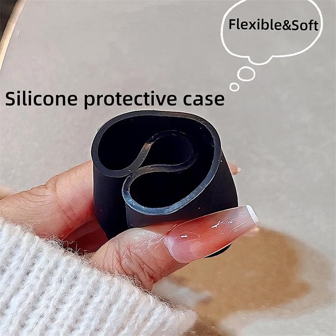 Cute Cable Protector for iPhone Charger,DIY Classic Charging Cord Protector,Soft Frosted Silicone Charger Cover,Data Cable Saver Phone Cable Protector for iPad iPhone 14 15 16 17Pro Max-Pure Black