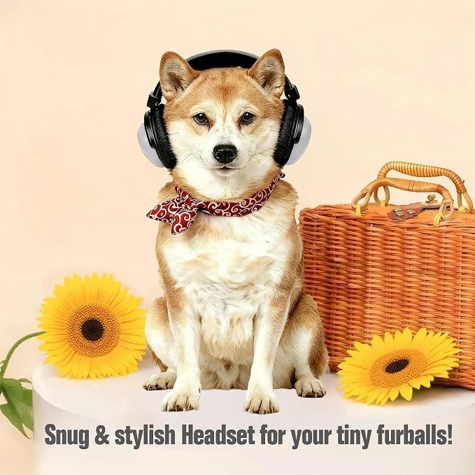 Olyre Pet Headphones for Small Dogs Cats, Adjustable Decorative Neckwear