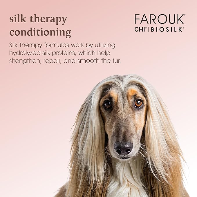 BioSilk for Dogs Silk Therapy Irresistible Deodorizing and Conditioning Spray, Jasmine and Honey Scent, Hydrolyzed Silk Proteins, Paraben Free, pH Balanced for Dogs, Safe 8 Weeks+, 8 fl oz