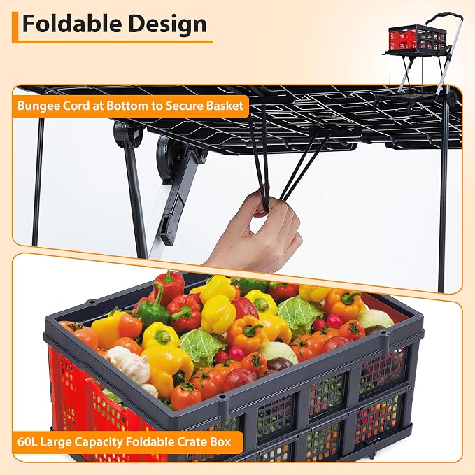 2-Tier Double Cat Litter Box Enclosure Furniture with Doors, Foldable Shopping Cart for Groceries, Hidden Storage, Ladder, Hammock, Metal Mesh for Apartment, Office, Travel, Green