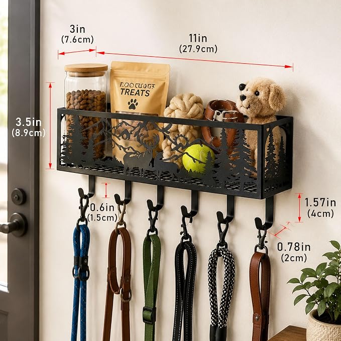 Deer Metal Wall Mail Organizer Wall Mounted Key and Mail Holder Mail Basket Hanging Mail Sorter and Key Organizer for Entryway Bedroom Bathroom