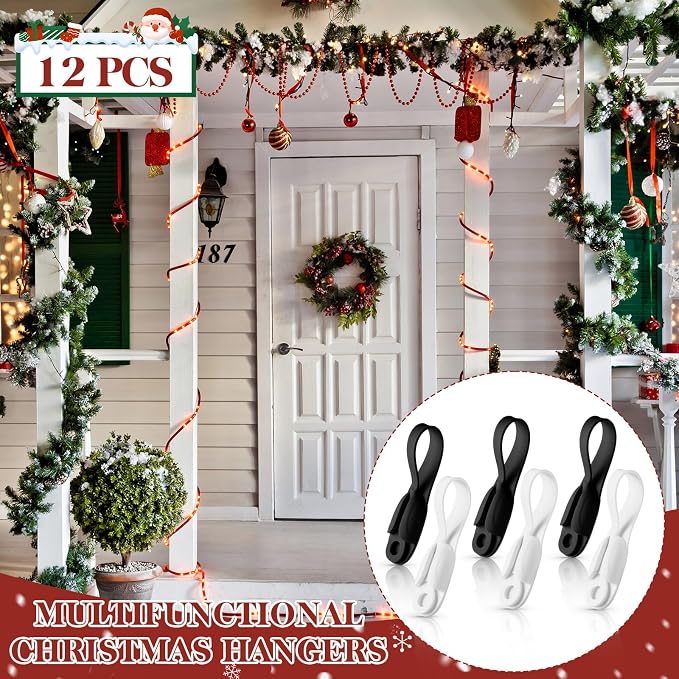 12 Pcs Cord Bundlers Organizer for Appliances, Black, White | Self Adhesive Kitchen Sticky Silicone Holder Organizer for Air Fryer, Toaster, Home Decorations Accessories