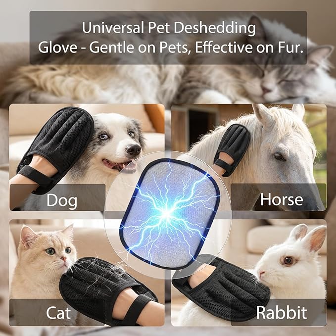 Roller Pet Hair Remover，Self Cleaning Shedding Brush，Cat Brush for Shedding, Pet Hair Removal Glove for Dogs & Cats, Gently Remove Fur from Furniture, Laundry, Carpet & Car Seats，3 Piece Set (Yellow)