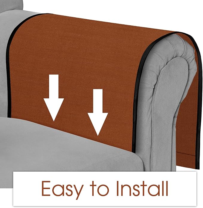 Joywell Armrest Organizer Remote Holder for Recliner Armchair Caddy Couch Sofa Arm Chair Caddie with 6 Pocket Storage for Magazine, Phone, iPad,Terracotta