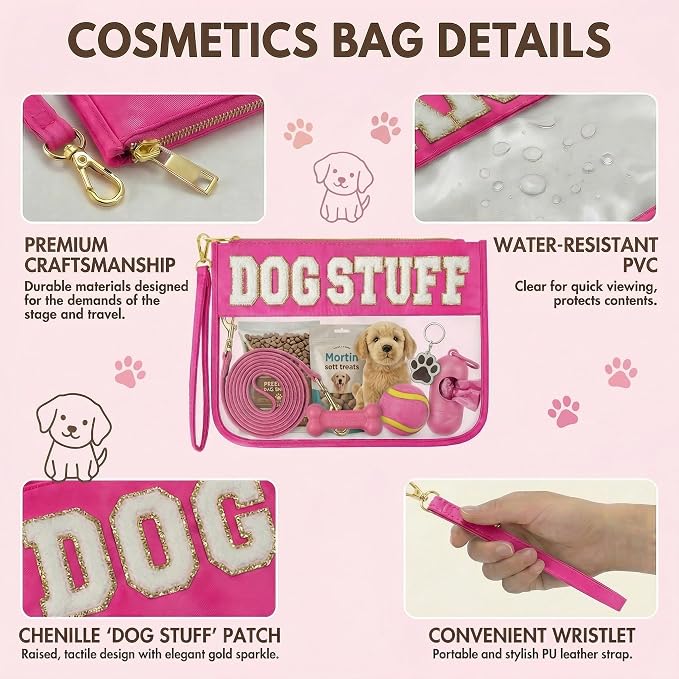 Dog Mom Gifts for Women Travel Bag Stuff Carrier Gifts Bag for Dog Lovers Food Storage Pouch Organizer Bag
