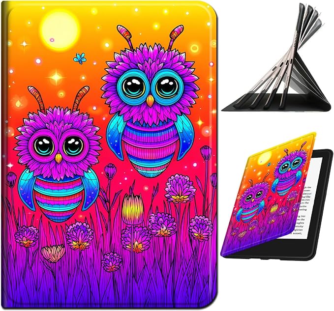 for Samsung Galaxy Tab S6 Lite 10.4 Inch 2024/2022/2020 Case | Slim Leather Smart Cover with Multi-Angle Anti-Slip Stand [Auto Wake/Sleep] Shell for Women Men, Honey Sunset