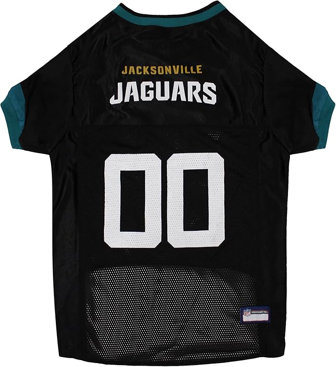 Pets First NFL Jacksonville Jaguars Dog Jersey, Size Medium, Football Shirt Costume for Pet, Dog Sports T-Shirt, NFL Team Clothing for Cats, Licensed Pet Apparel Available in 7 Sizes and 32 Teams
