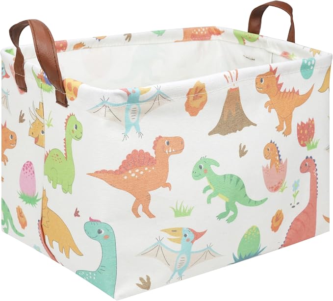 Rectangular Easter Dinosaur Basket,Waterproof kids toy storage box bedroom,Dinosaur Storage Box,kids laundry Basket,Easter Room Decor,Nursery Hamper,Gift Baskets(Dinosaur)