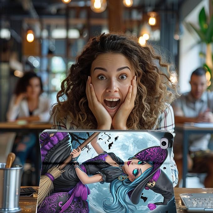 for Microsoft Surface Pro 8-13" 2021 Tablet Case,Auto Wake/Sleep,Adjustable Stand Protective Cover - Halloween Witch