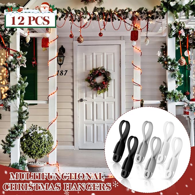12 Pcs Cord Bundlers Organizer for Appliances, Black, White, Gray | Self Adhesive Kitchen Sticky Silicone Holder Organizer for Air Fryer, Toaster, Home Decorations Accessories