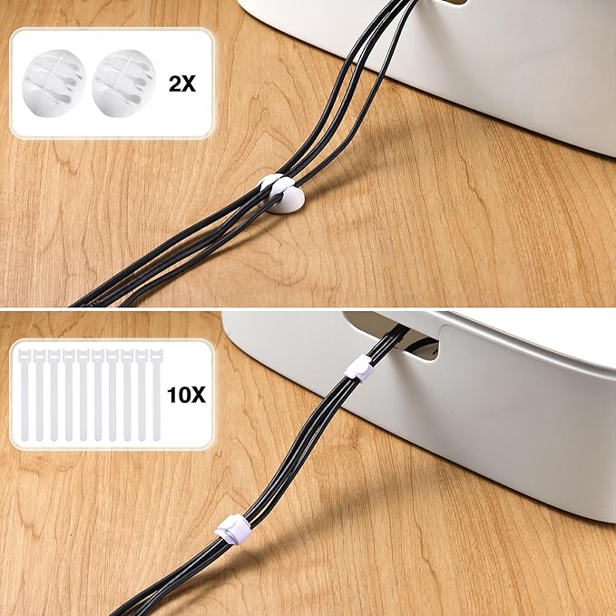 Cable Management Box, Large Cord Organizer Box to Hide Power Strip | Under Desk Cable Management, TV Computer Wires Cable Organizer, Desk Cord Hider, Baby Proofs, for Home/Office