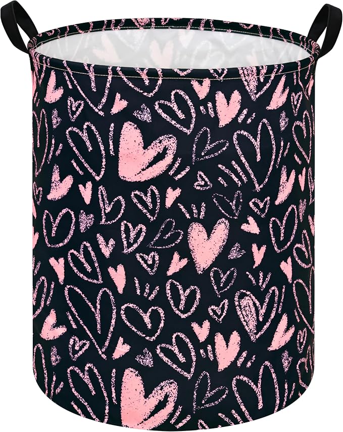 MAIZMZ Girls Room Storage Basket Decor Organizer Bins Kids Hamper Storage Bins Toy Box Women Laundry Basket Large Canvas Collapsible Chest for Home/Dorm/Kitchen/Pet/Office/Closet/Shelf/Gift Baskets