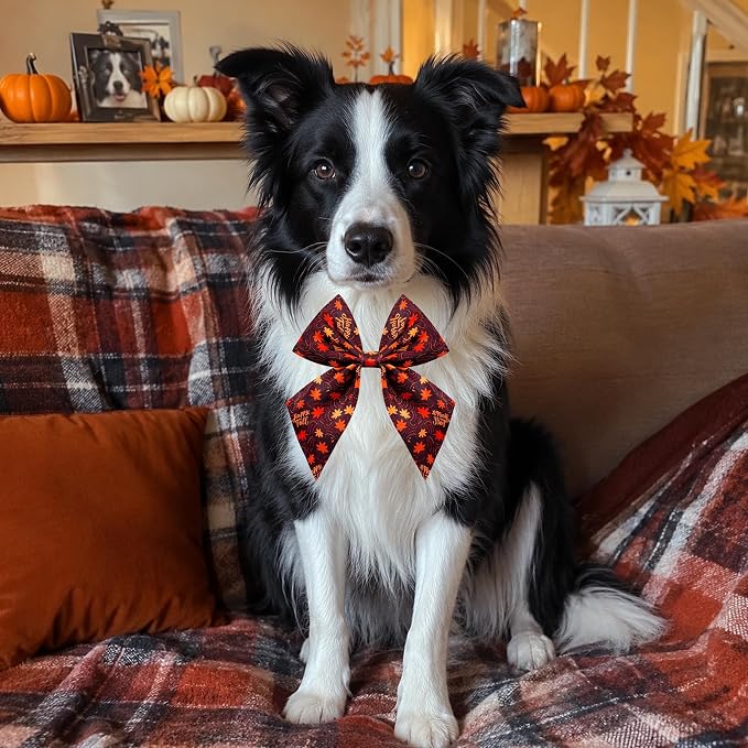 PET SHOW 10 Pack Fall Sailor Dog Bowties for Large Dogs