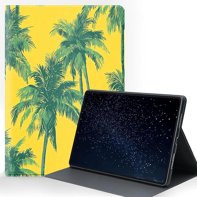 for Samsung Galaxy Tab A7 Lite 2021 (SM-T220/T225/T227) Tablet Protective Cover with Adjustable Stand and Magnetic Auto Wake/Sleep,Palm Tree