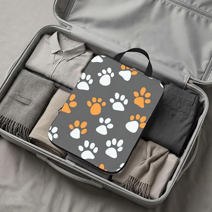 4 Set Compression Packing Cubes for Travel | Cute Cartoon Cat Paws Cube Storage Organizer For Carry On Expandable Space Saver Packing Bags Travel Essentials