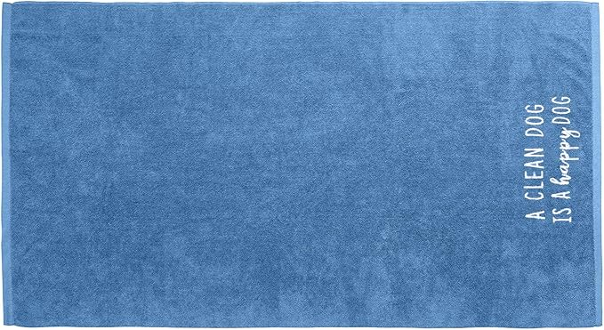 DAN RIVER Dog Towel - Pack of 1, 100% Cotton, 20x40, Ultra Soft 450 GSM, Super Absorbent & Quick Drying Towel for Dogs, Cats, and Other Pets, Riviera.