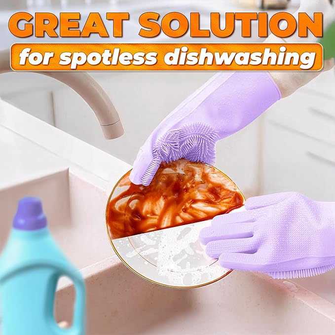 Cat & Dog Shampoo Gloves with 3000 Soft Bristles | 2-in-1 Dog Bath Gloves for Massage, Grooming & Clean Wet or Dry
