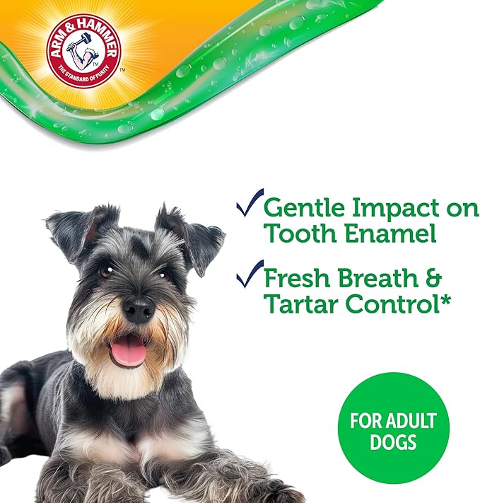 Arm & Hammer Complete Care Dental Gel, Gel-Style Dog Toothpaste - Fresh Breath, Tartar Control, Gentle on Enamel, Fluoride Free - Baking Soda Enhanced Dental Dog Supplies, Chicken Flavor, 2.5oz