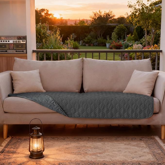 gogobunny Waterproof Blanket, Couch Covers for Dogs, Reversible Protector | 3X Stronger Leakproof, Scratch Proof Durable Furniture Protection, Stain Resistant, Washable, 30x70 Inch Dark Grey