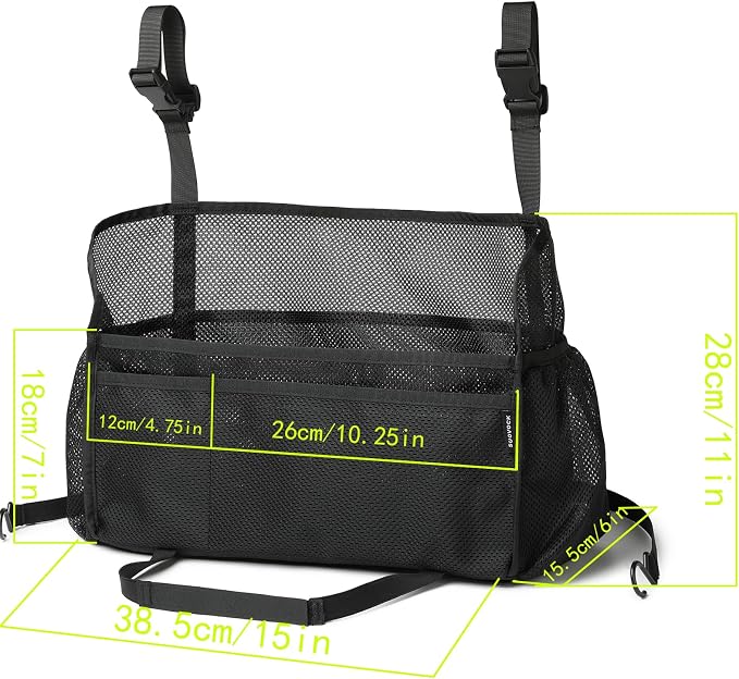 Car net Pocket Handbag Holder, car Purse Holder can be Used to Store Items, Protective Barrier for Children and Pets in The Back seat of car, Helps to Drive Safely (Black)