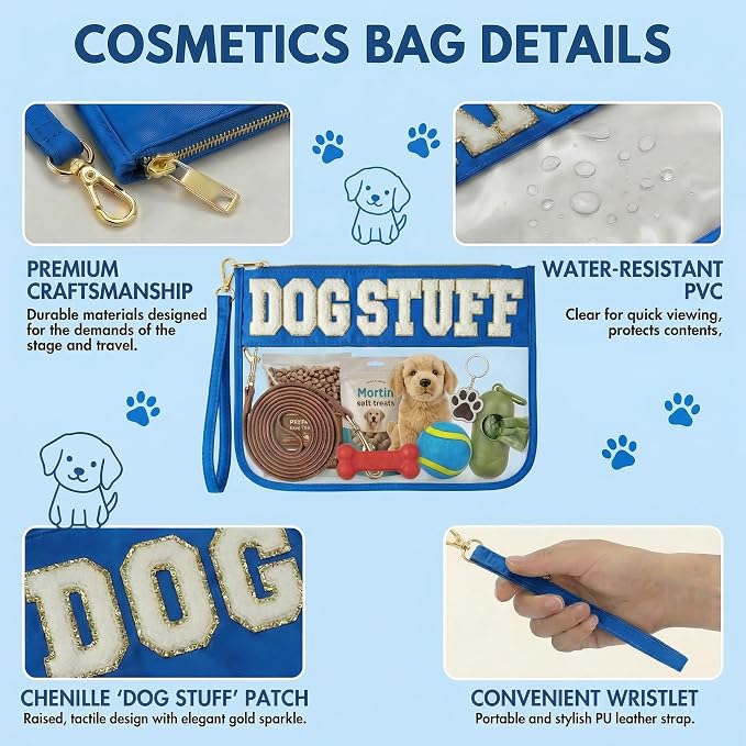 Dog Mom Gifts for Women Travel Bag Stuff Carrier Gifts Bag for Dog Lovers Food Storage Pouch Organizer Bag