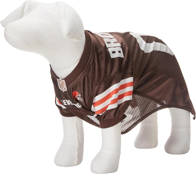 Pets First NFL Cleveland Browns Dog Jersey, Size Large, Football Shirt Costume for Pet, Dog Sports T-Shirt, NFL Team Clothing for Cats, Licensed Pet Apparel Available in 7 Sizes and 32 Teams