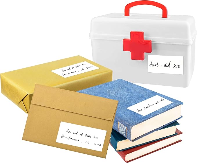 120 Large Size Removable Customizable Blank Labels, Water/Oil/Tear Resistant, No Residue for Home Organization Projects, Bins, Kitchen Storage Containers, Desk Items(2”x 4”)