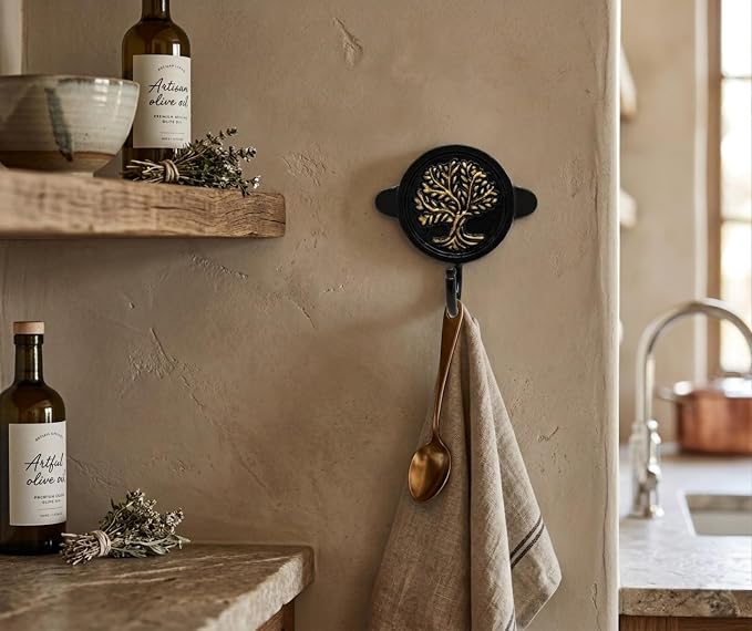 Aluminium Tree of Life Wall Hook for Entryway, Bathroom & Bedroom | Rustic Decorative Coat Hook Rack | Heavy Duty Wall Mounted Organizer for Keys, Towels, Bags, Hats & Home Décor
