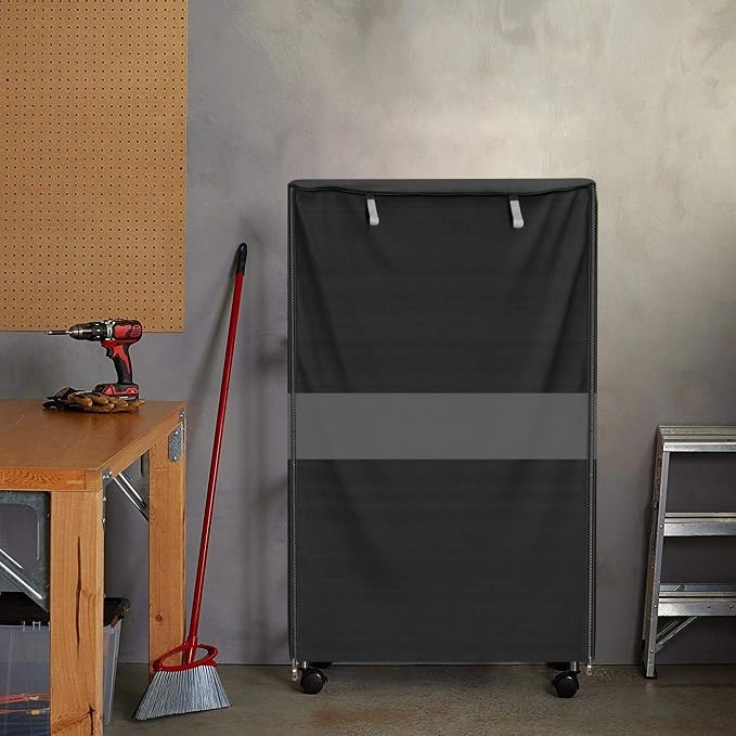 Wire Shelf Cover 36x18x72 Heavy Duty 600D Waterproof Dustproof Zipper | long-lasting use, easy-access zipper design keeps shelves covered and organized