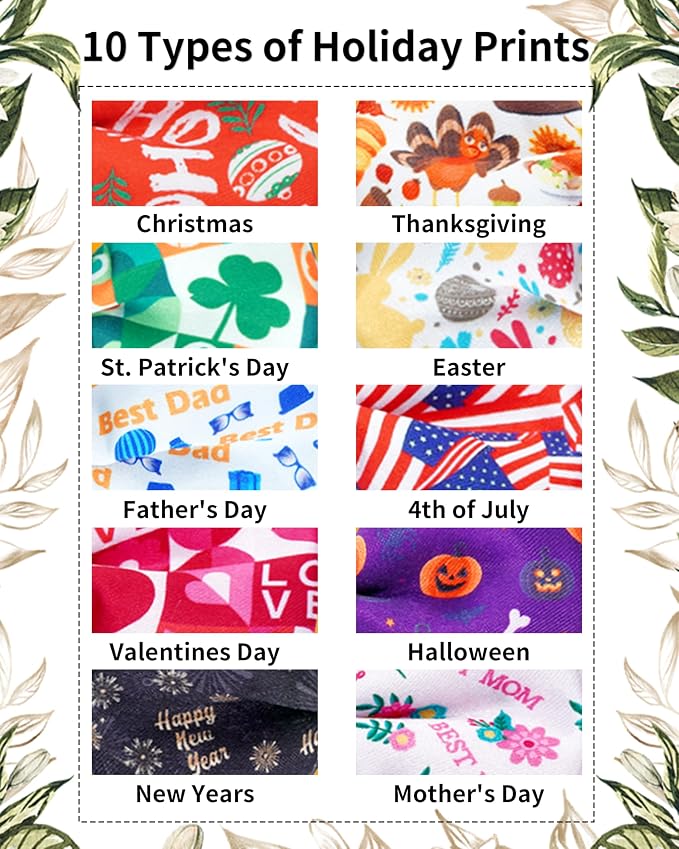 PET SHOW 10 Pack Holiday Sailor Dog Bowties for Small Dogs