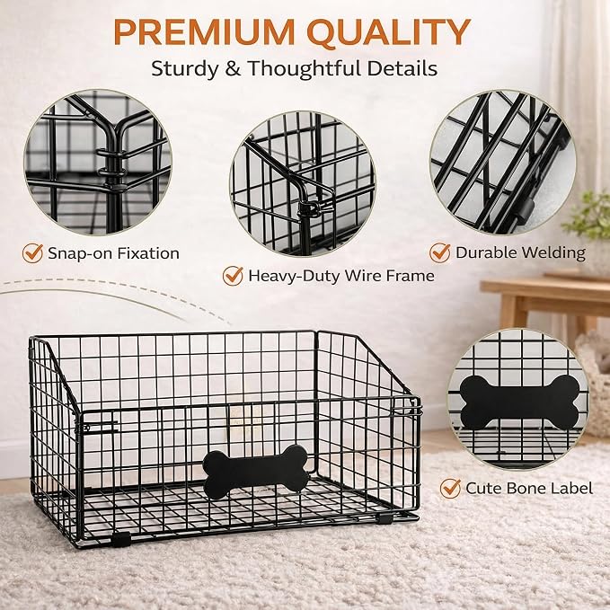 Dog Toy Bin-Dog Toy Basket-Metal Storage Box-Chew-Proof Dog Food Toy Storage Container-Toy Box For Living Room Area-Dog Storage Organizer-For Puppy Leash,Accessories, Blanket Food Storage Container.