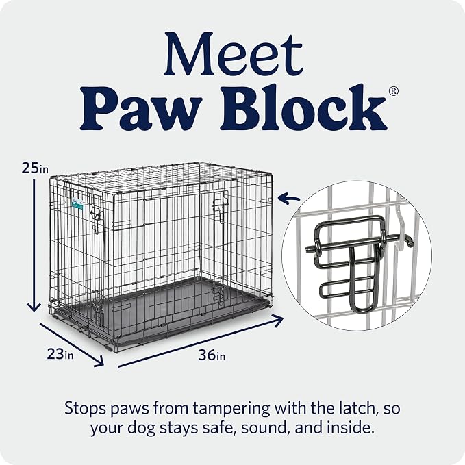 Midwest 36-Inch Double Door iCrate, for Medium-Large Breeds, 41-70 lbs