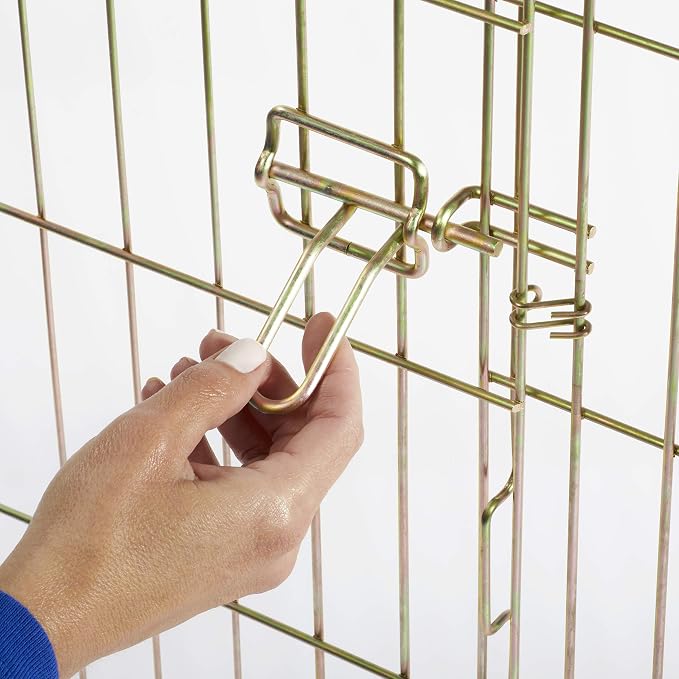 MidWest 42-Inch Exercise Pen, Single Door, 16 Sq Ft Play Area | for Indoor and Outdoor Use, Large Door Opening & Secure Latch, Easy to Set Up, Foldable Playpen