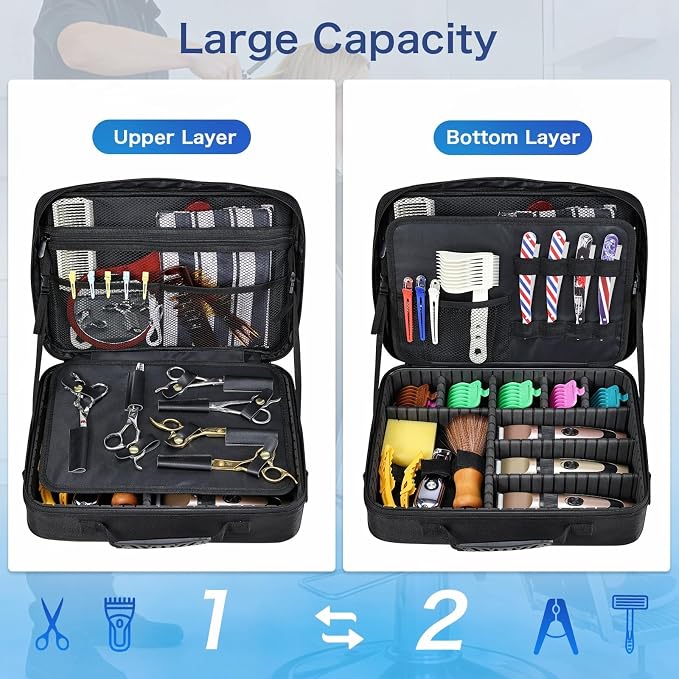 Professional Barber Clipper Case Organizer Bag