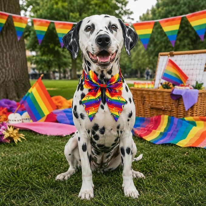 PET SHOW 10 Pack Pride Month Sailor Dog Bowties for Large Dogs