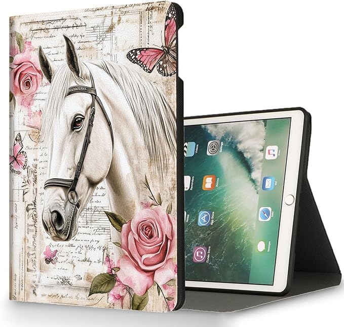 for Samsung Galaxy Tab A 10.1 2016 Model T580/T585/T587 Tablet Case,Auto Wake/Sleep,Adjustable Stand Protective Cover - Cute Owl Heart