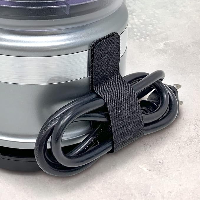 Cable Clams by Wrap-It Storage - 3" (24-Pack) Black | Cord Organizer for Appliances Strips with Adhesive for Office Organization and to Hide TV, Desk, or PC Cord Management