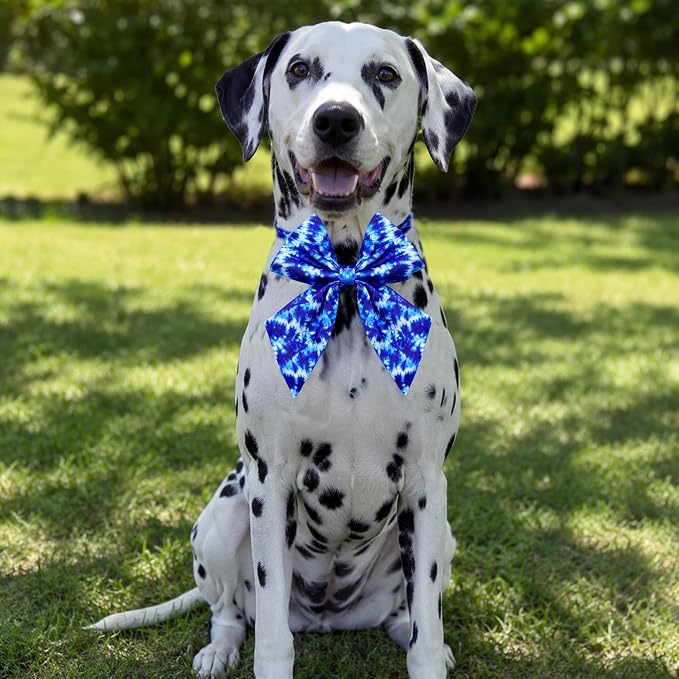 PET SHOW 10 Pack Tie Dye Sailor Dog Bowties for Large Dogs
