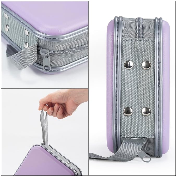 UENTIP CD Case for Car,48 Capacity DVD storage Organizer For Home Travel | CD Holder DVD Case, Smooth Double Zipper, Hard Plastic Shell, Scratch-Resistant, Slip-Resistant Tab, Blu-ray/CD/DVD Storage